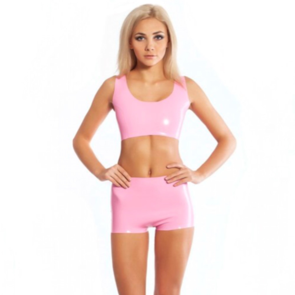 NWOT Custom-Made Latex Bottoms/Shorts